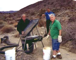 Running a drywasher in the desert